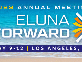 Logo for the ELUNA 2023 Annual Meeting in Los Angeles