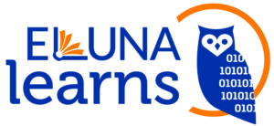ELUNA learns logo: Images of open book and owl. Text: ELUNA learns