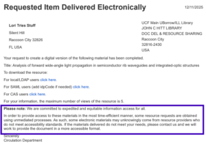 An image of the letter with the script identified in the previous paragraph outlined in Purple.