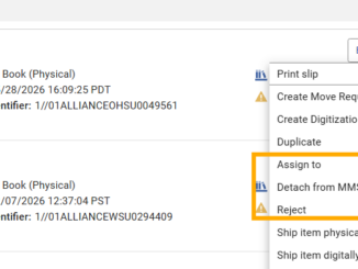 A screenshot of the action menu showing the detach from MMS option